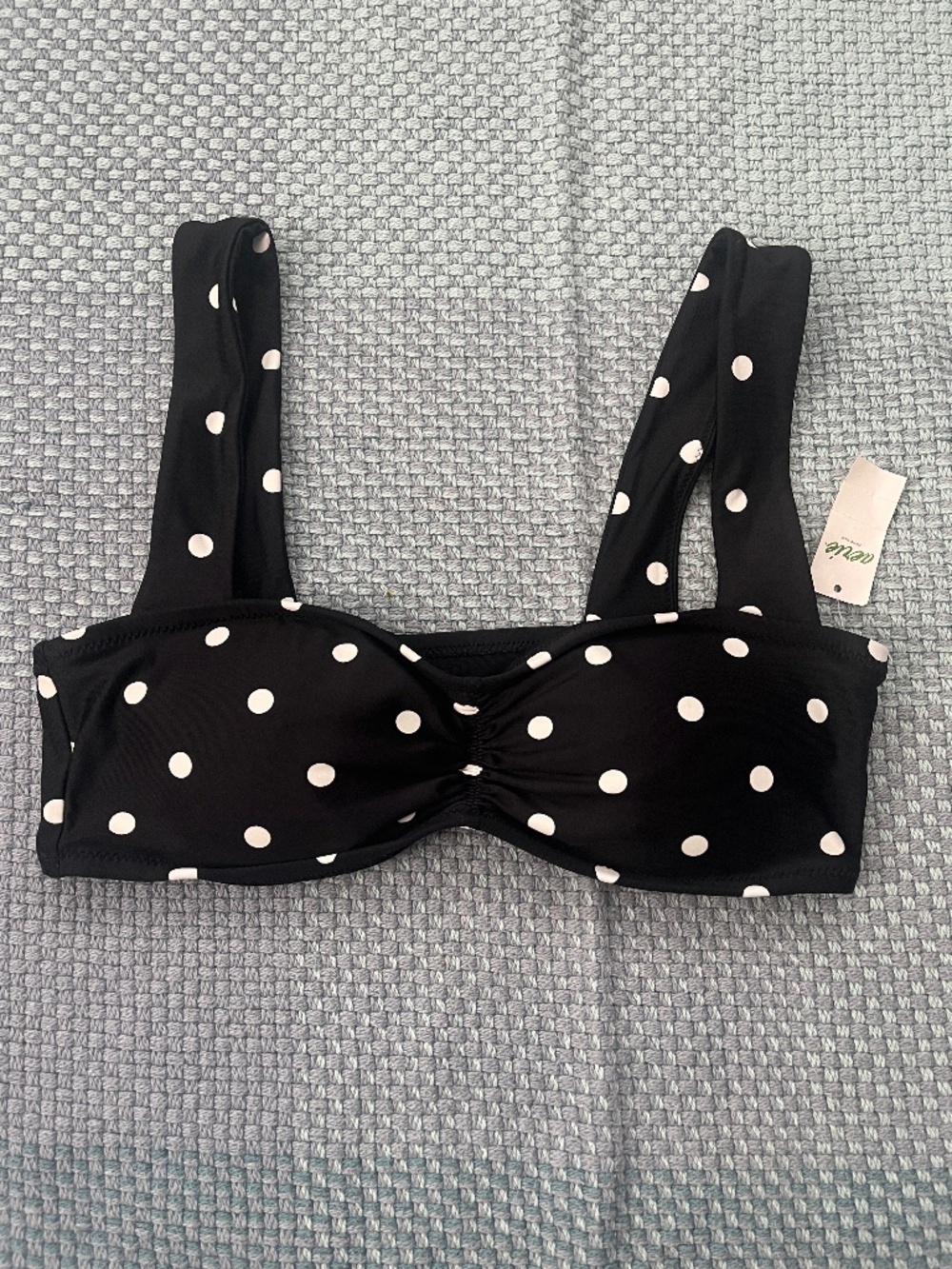 NWT Women's Aerie Ruched Wide Strap Bandeau Bikini Top